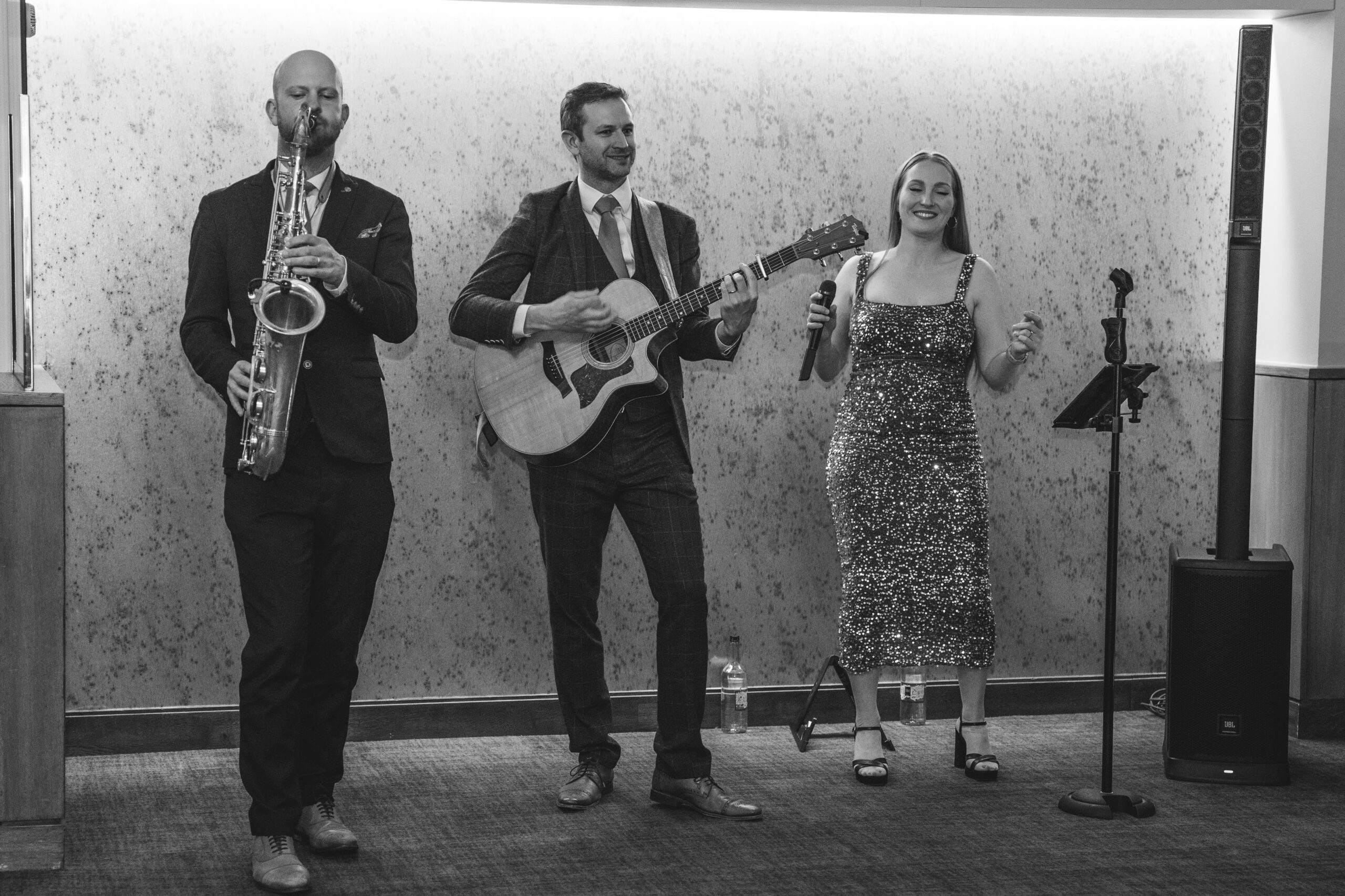Band playing at Bluebird restaurant in Chelsea