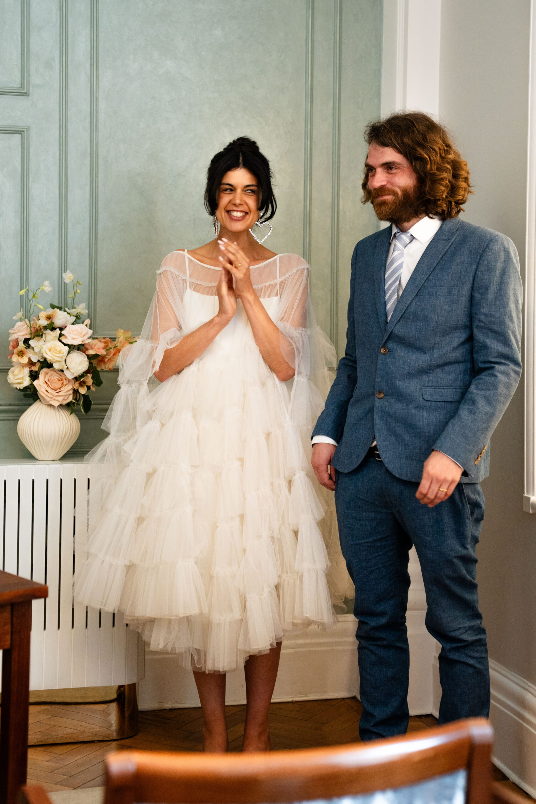 Just Married in the Rossetti Room in Chelsea, London registry office
