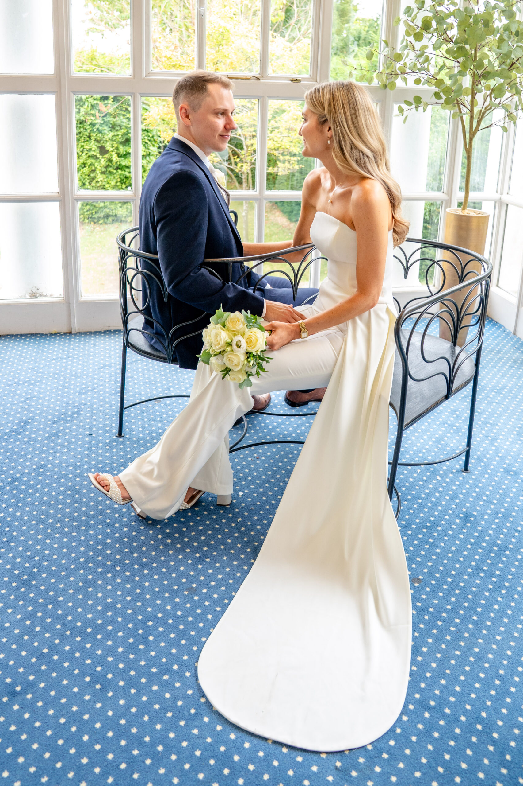 Couple photos at Surrey registry office captured by Surrey wedding photographer