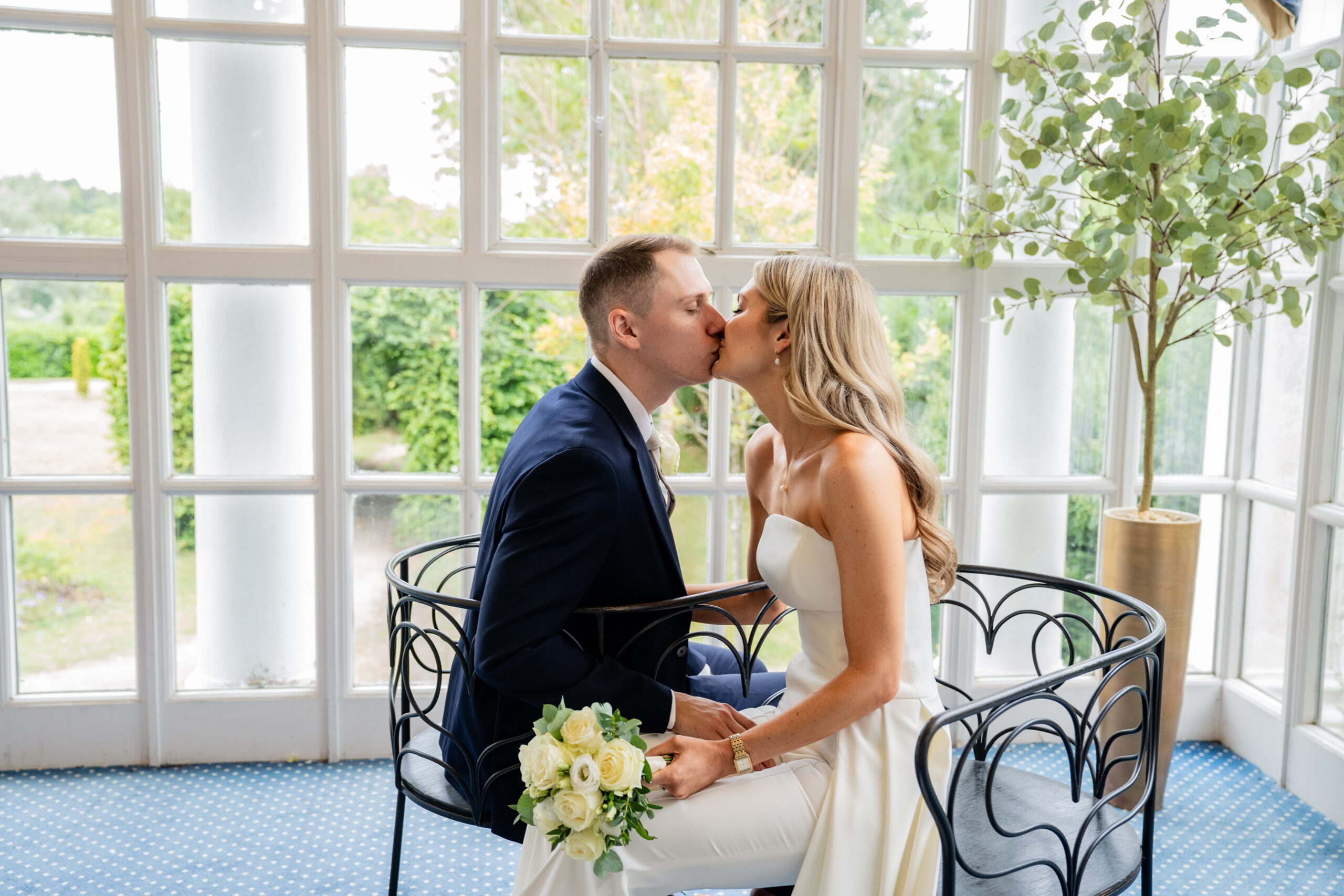 Couple photos at Surrey registry office captured by Surrey wedding photographer