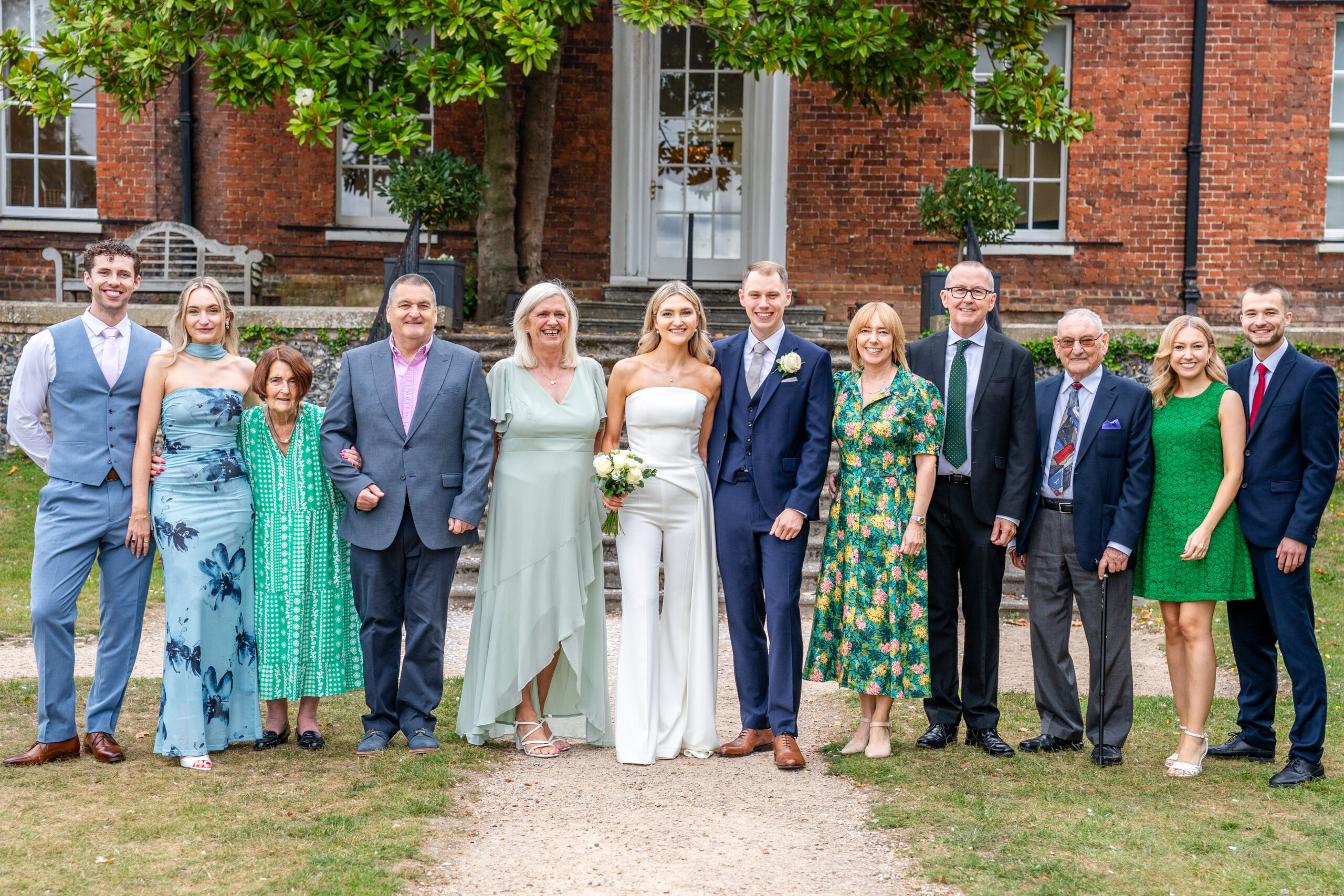 Group photo with family on the Georgian staircase
