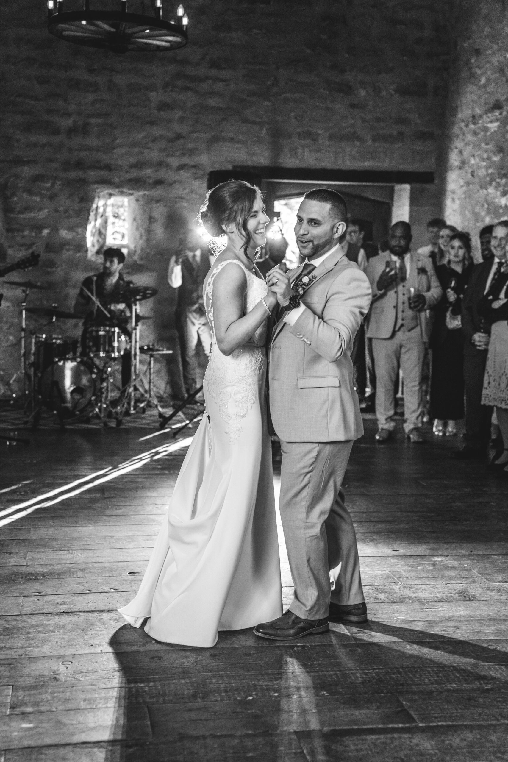Bride and Groom First dance at South Yorkshire wedding venue, Hooton Pagnell Hall