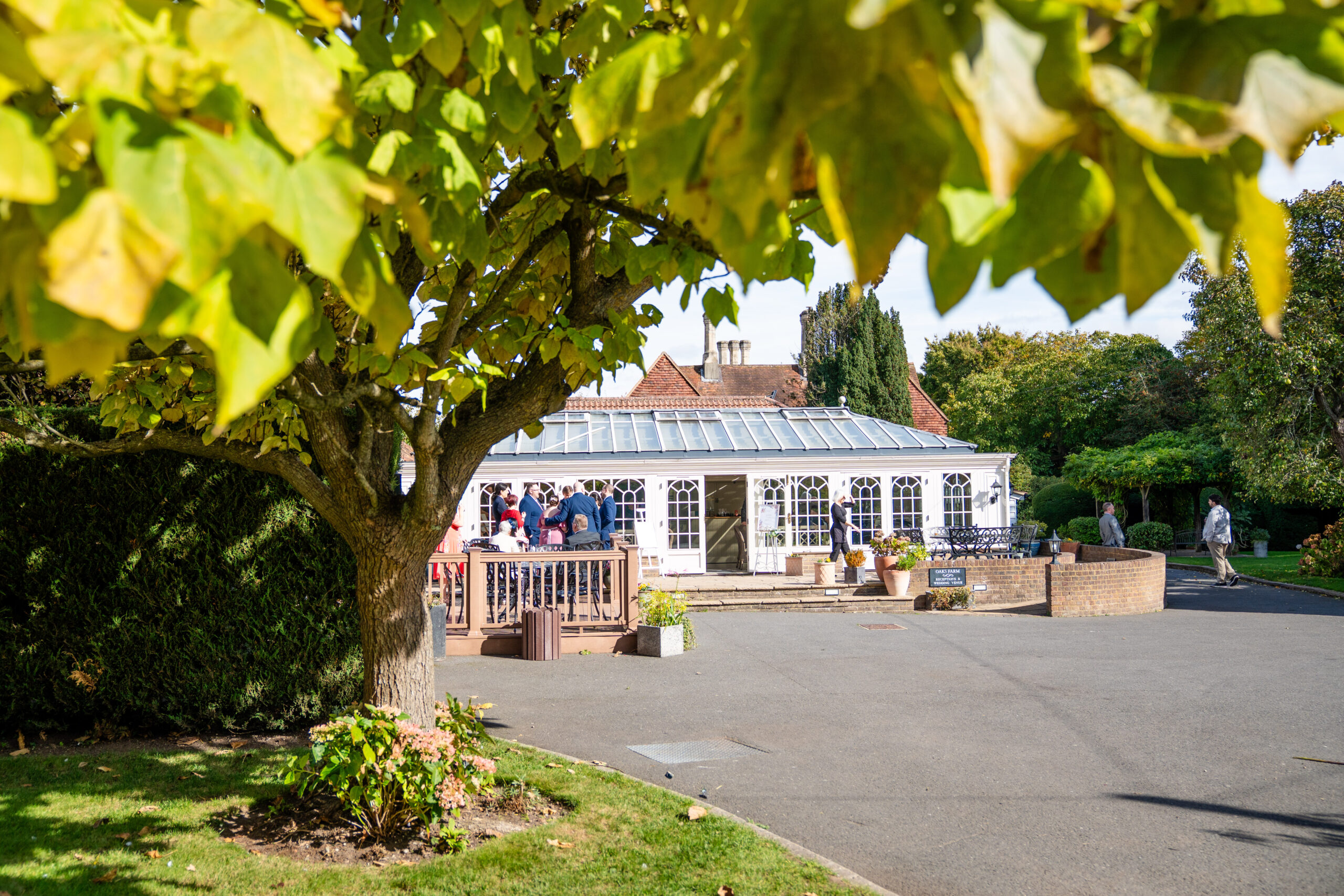 Oaks farm exterior taken before Bride getting ready in the Oaks Farm cottage — captured by South London wedding photographer