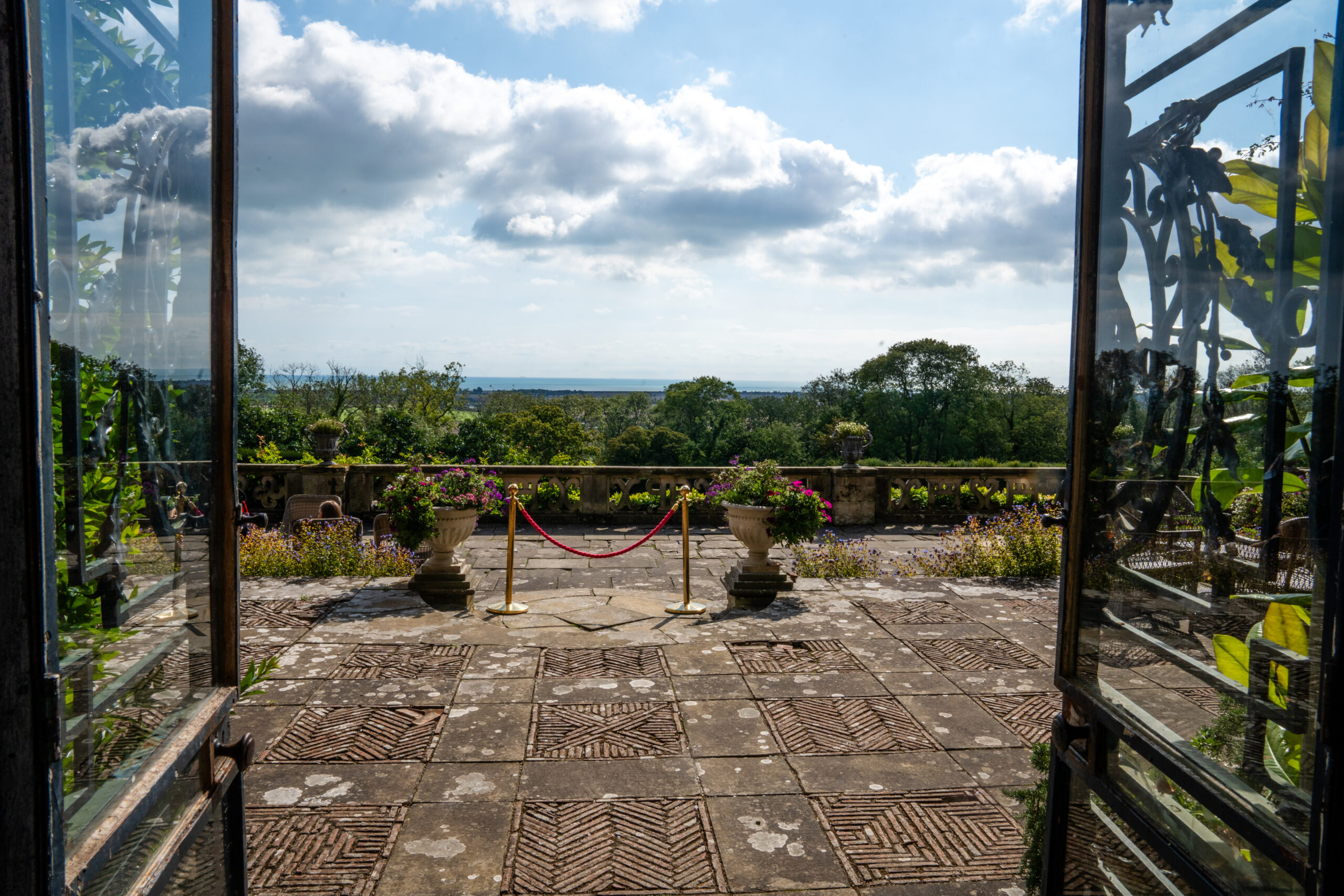 View of kent countryside from Port Lympne wedding venue