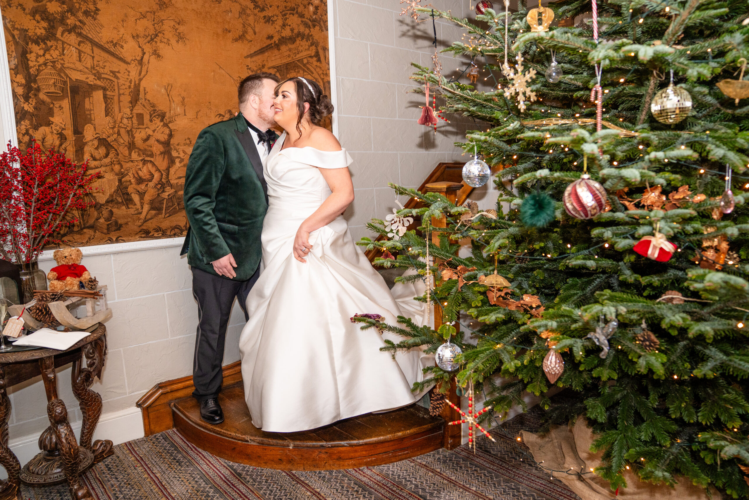 Natural couple portraits for winter wedding in south yorkshire