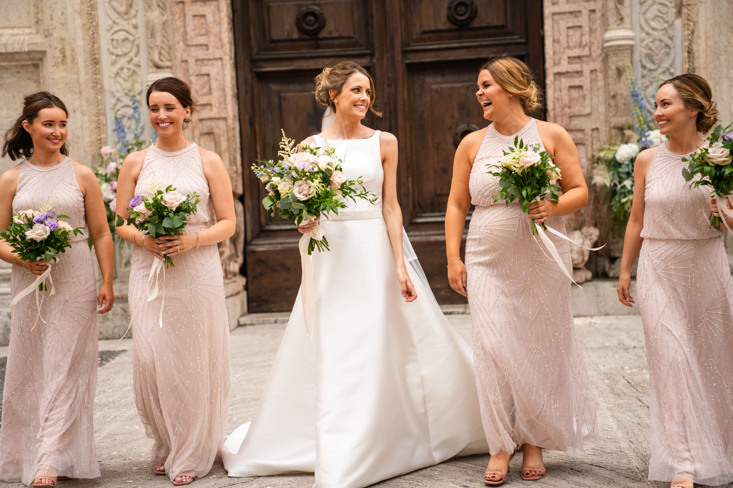 Unposed laughter during wedding day documentary wedding photographer UK