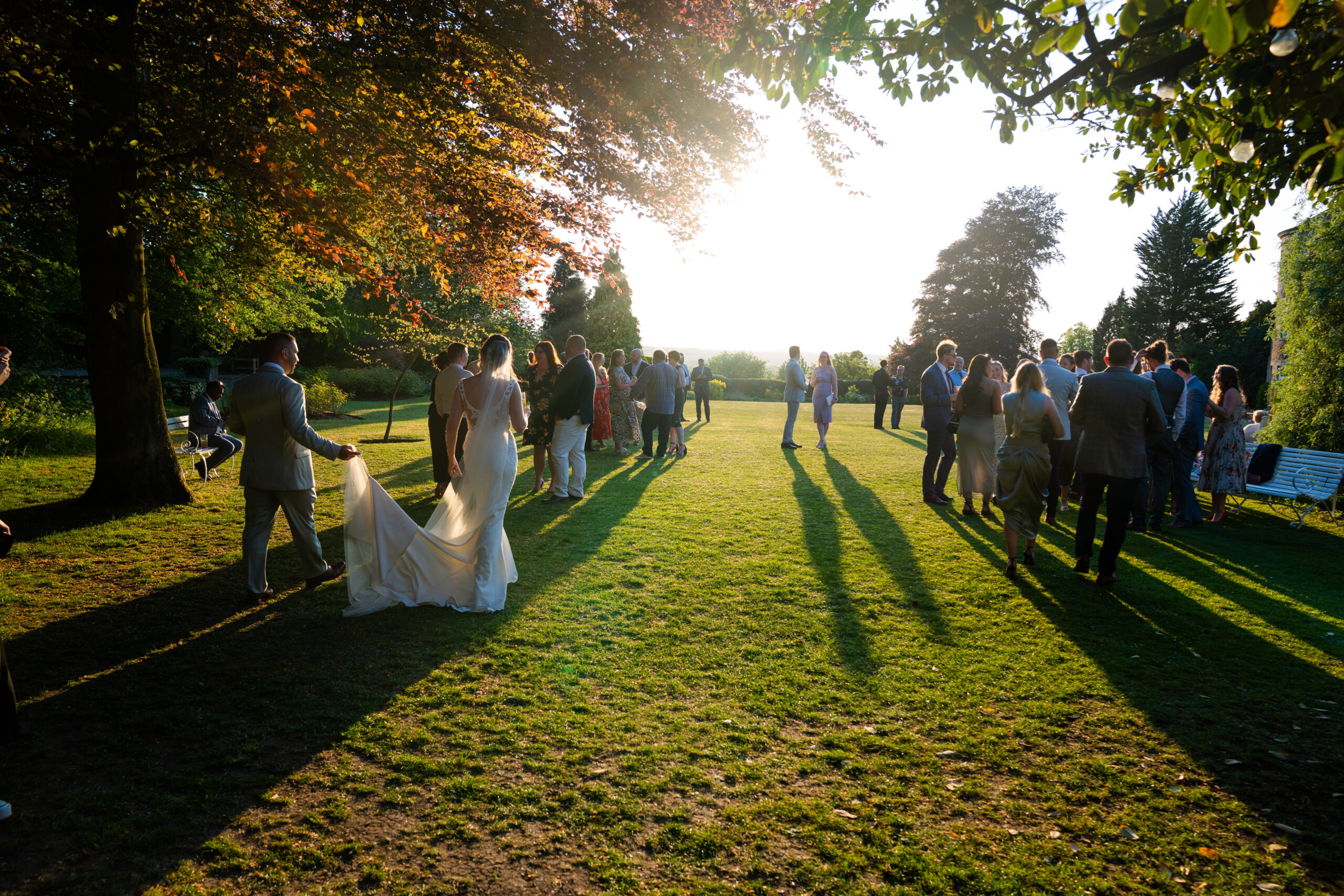 Golden hour wedding photos South Yorkshire countryside