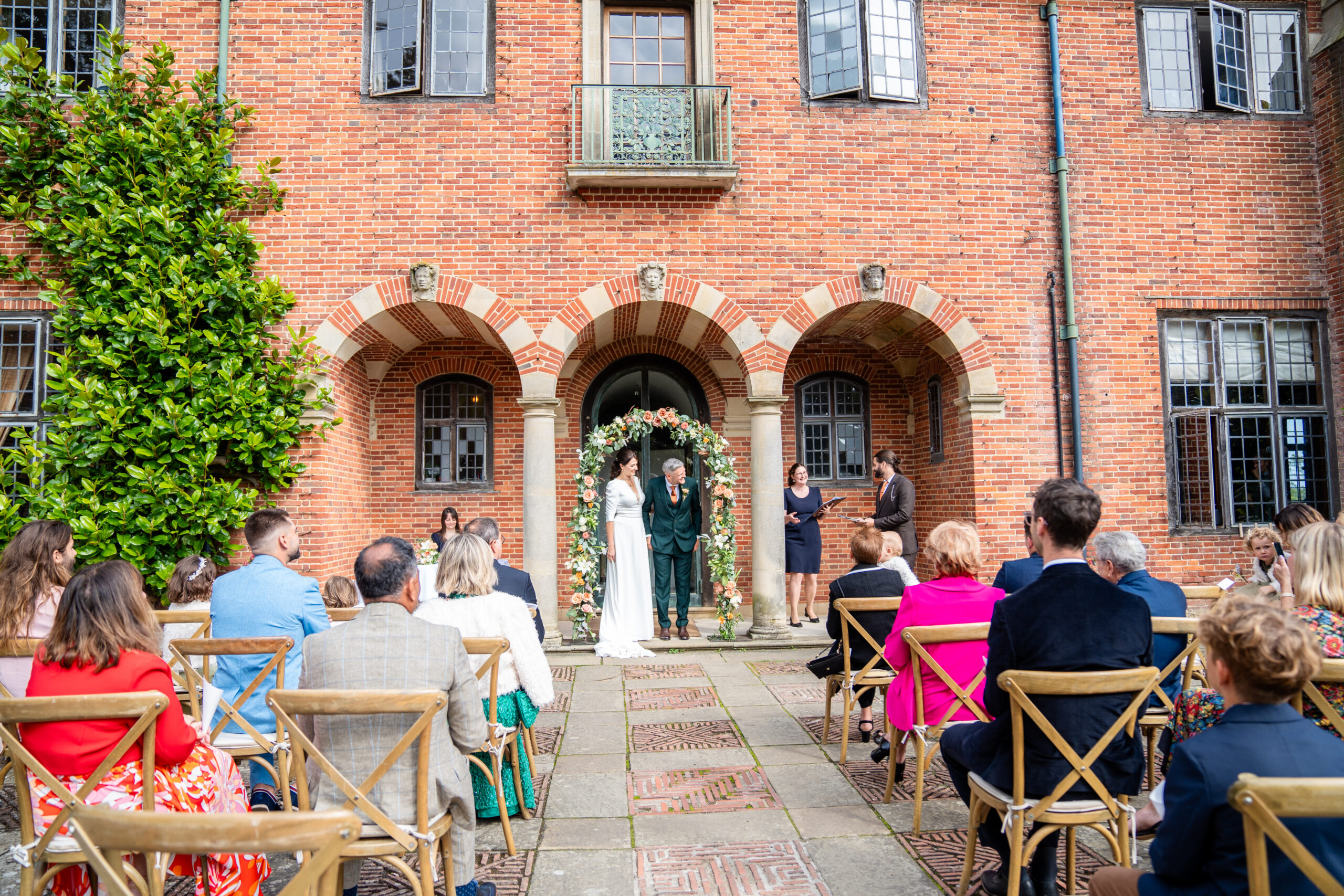 Outside wedding ceremony at Port Lympne