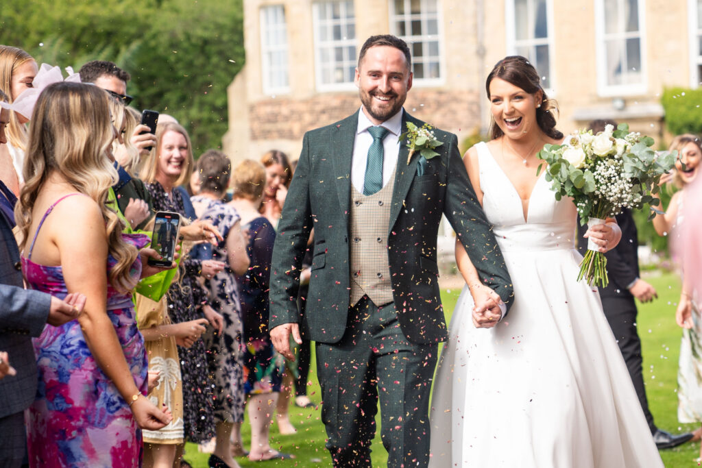 Close-up of dried flower petals used as biodegradable wedding confetti for outdoor UK venues.